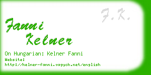 fanni kelner business card